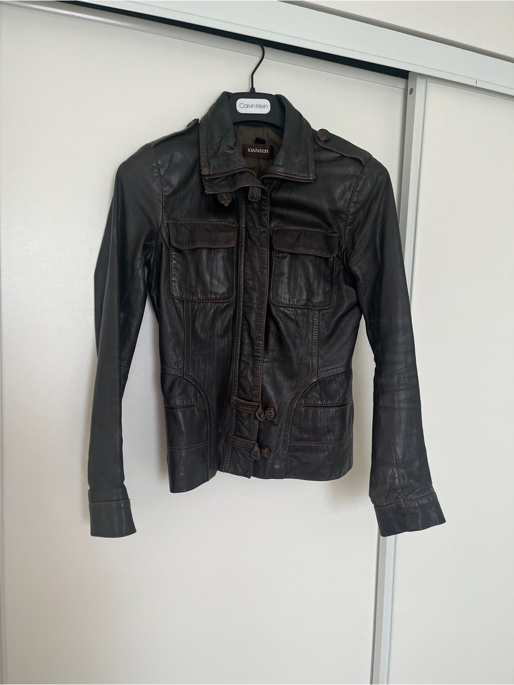 Danier Dark Brown Leather Jacket